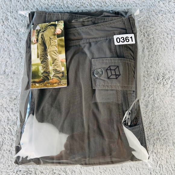 Clothing Arts Pants Mens 32x32 Grey Adventure Traveler Cargo Pick Pocket Proof - Picture 10 of 10